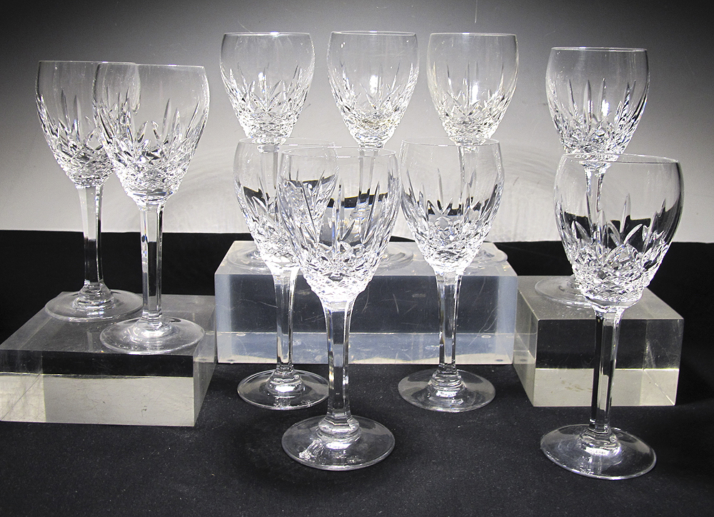 10 Vintage Waterford Crystal Marquis Laurent Pattern Stemware Wine